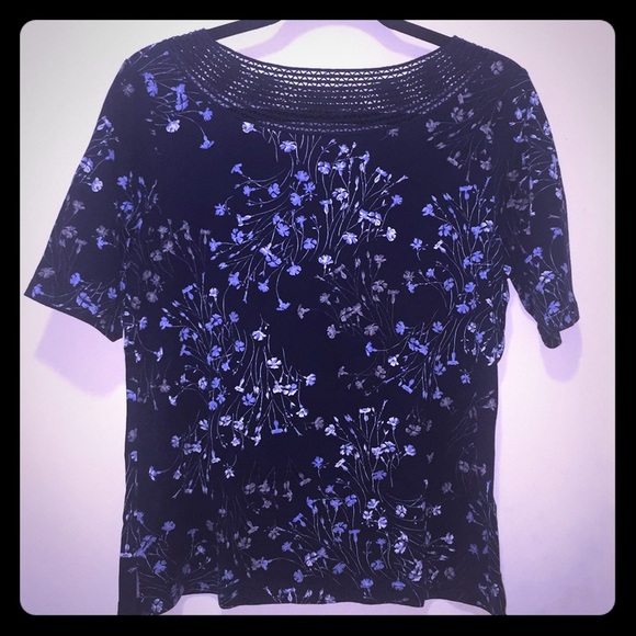 Croft & Barrow Cotton T-shirt Blouse - Picture 1 of 7